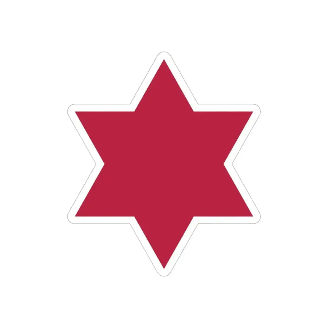 6th Infantry Division (U.S. Army) REVERSE PRINT Transparent Die-Cut STICKER - The Sticker Space