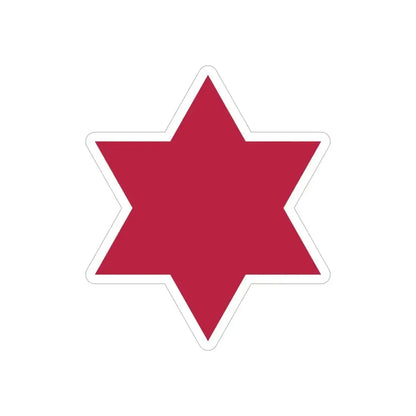 6th Infantry Division (U.S. Army) REVERSE PRINT Transparent Die-Cut STICKER - The Sticker Space