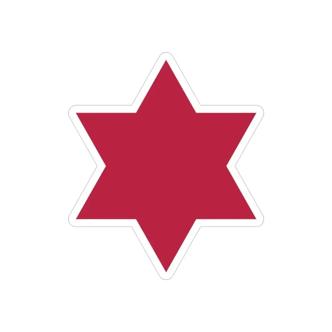 6th Infantry Division (U.S. Army) REVERSE PRINT Transparent Die-Cut STICKER - The Sticker Space