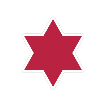 6th Infantry Division (U.S. Army) REVERSE PRINT Transparent Die-Cut STICKER - The Sticker Space