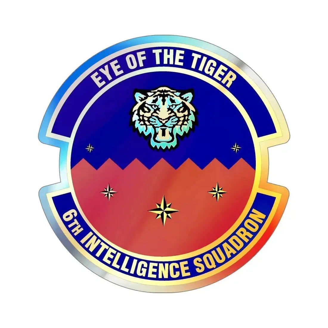 6th Intelligence Squadron (U.S. Air Force) Holographic STICKER Die-Cut Vinyl Decal 5 Inch Holographic - The Sticker Space