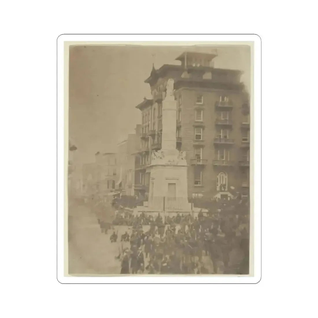 6Th Massachusetts Bivouacked in Monument Sq., Baltimore (U.S. Civil War) STICKER Vinyl Kiss-Cut Decal 2 Inch White - The Sticker Space