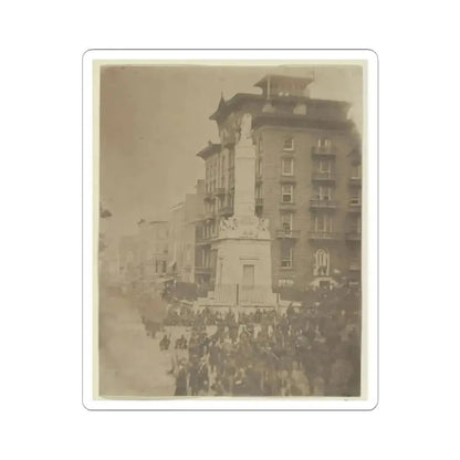 6Th Massachusetts Bivouacked in Monument Sq., Baltimore (U.S. Civil War) STICKER Vinyl Kiss-Cut Decal 4 Inch White - The Sticker Space