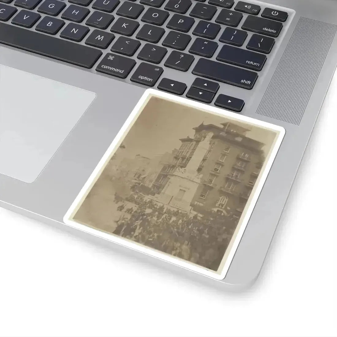 6Th Massachusetts Bivouacked in Monument Sq., Baltimore (U.S. Civil War) STICKER Vinyl Kiss-Cut Decal - The Sticker Space