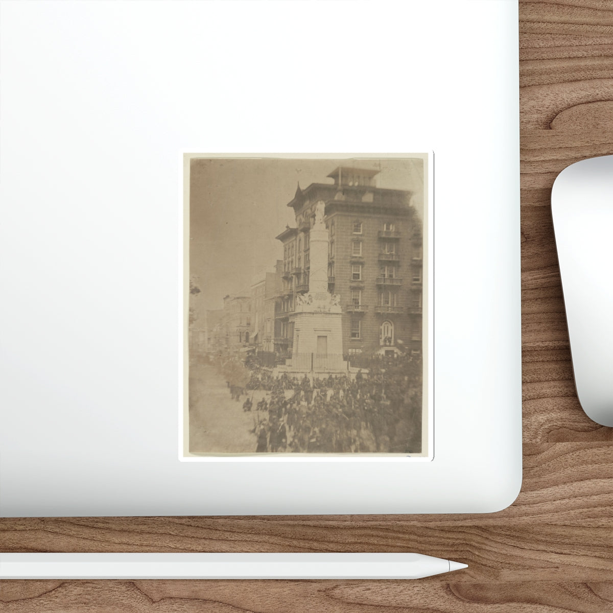 6th Massachusetts Bivouacked In Monument Sq., Baltimore (U.S. Civil War) STICKER Vinyl Die-Cut Decal-The Sticker Space