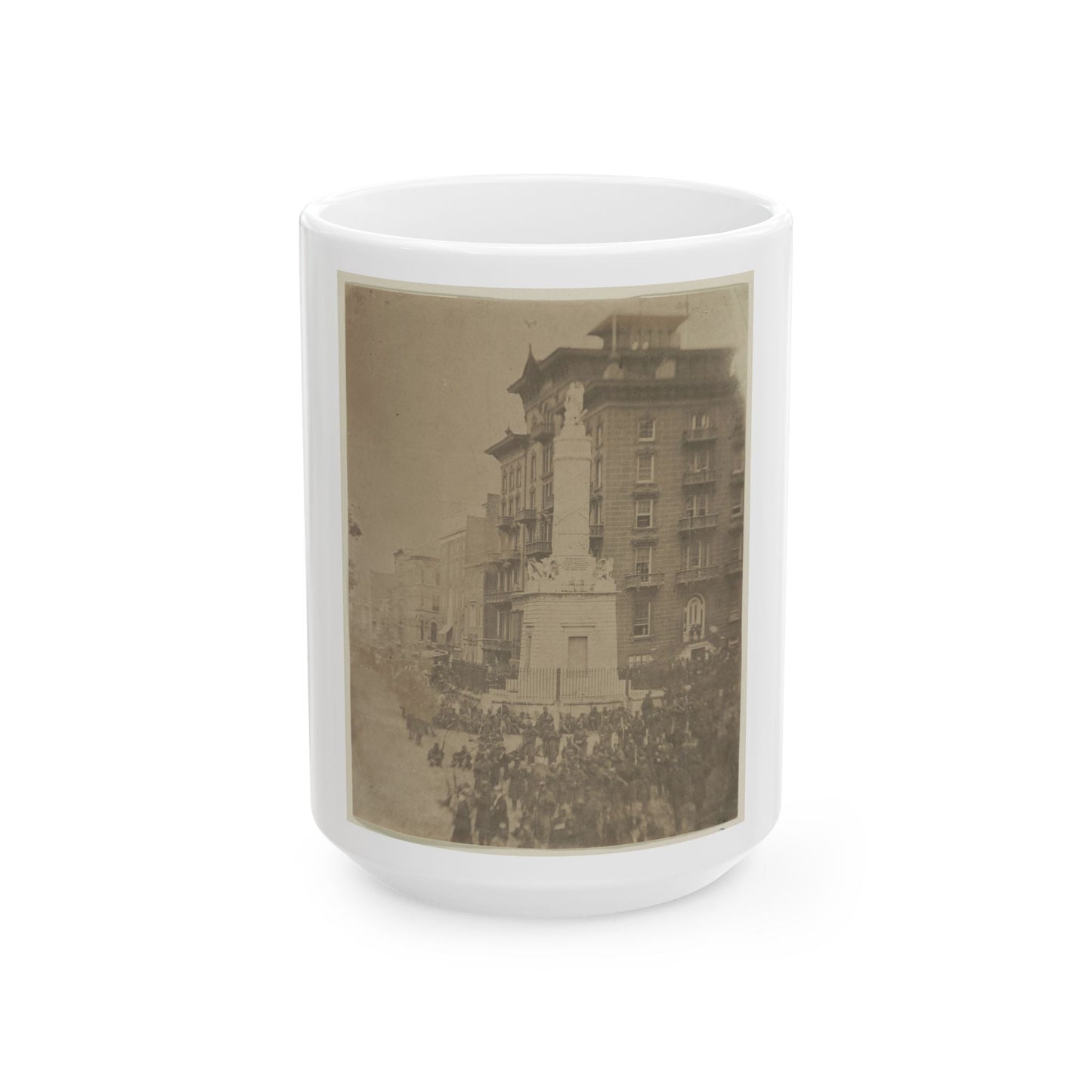 6th Massachusetts Bivouacked In Monument Sq., Baltimore (U.S. Civil War) White Coffee Mug