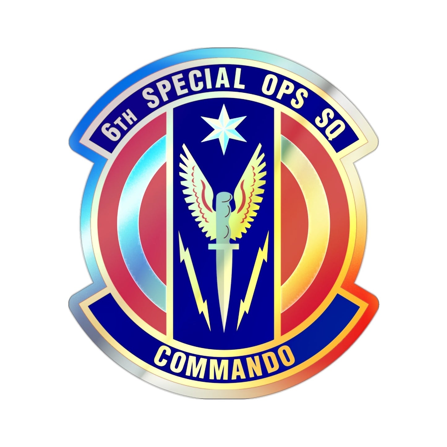 6th Special Operations Squadron (U.S. Air Force) Holographic STICKER Die-Cut Vinyl Decal-2 Inch-The Sticker Space