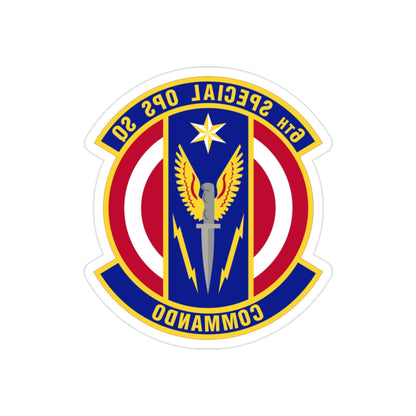 6th Special Operations Squadron (U.S. Air Force) REVERSE PRINT Transparent STICKER-2" × 2"-The Sticker Space