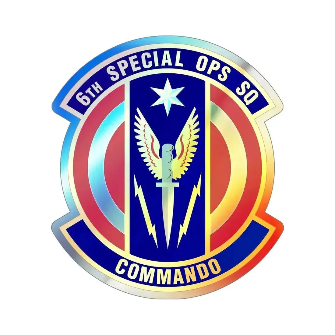 6th Special Operations Squadron (U.S. Air Force) Holographic STICKER Die-Cut Vinyl Decal 5 Inch Holographic - The Sticker Space