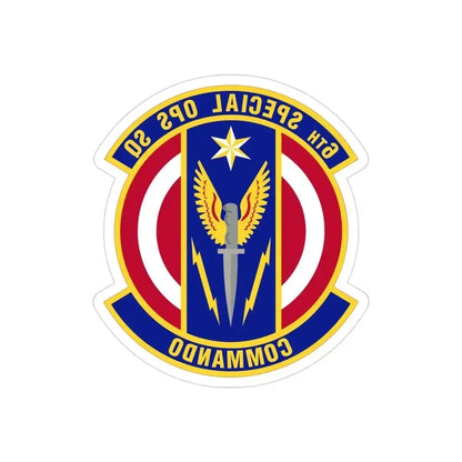 6th Special Operations Squadron (U.S. Air Force) REVERSE PRINT Transparent Die-Cut STICKER 3 Inch Die-Cut Transparent - The Sticker Space