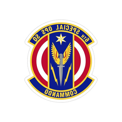 6th Special Operations Squadron (U.S. Air Force) REVERSE PRINT Transparent Die-Cut STICKER - The Sticker Space