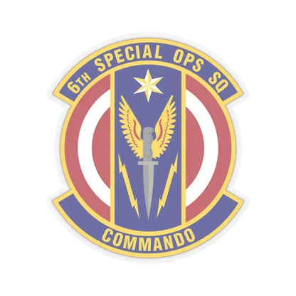 6th Special Operations Squadron (U.S. Air Force) STICKER Vinyl Kiss-Cut Decal 3 Inch Transparent - The Sticker Space