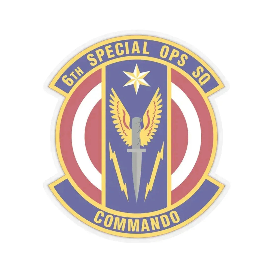 6th Special Operations Squadron (U.S. Air Force) STICKER Vinyl Kiss-Cut Decal 4 Inch Transparent - The Sticker Space