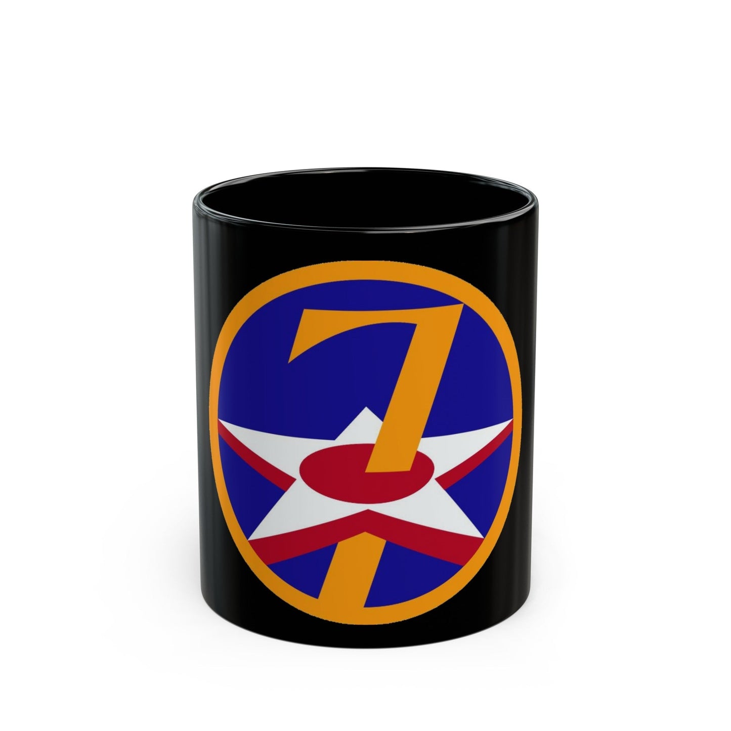 7 Air Force (U.S. Army) Black Coffee Mug-11oz-The Sticker Space