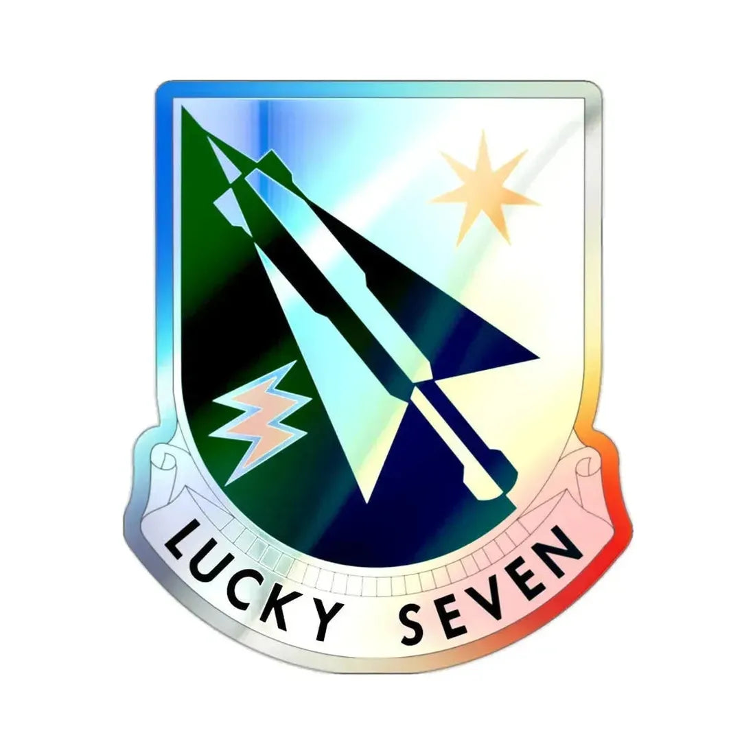 7 Aviation Battalion (U.S. Army) Holographic STICKER Die-Cut Vinyl Decal 2 Inch Holographic - The Sticker Space