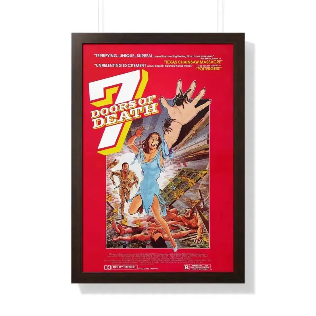 7 DOORS OF DEATH (THE BEYOND) 1981 - Framed Movie Poster 20" x 30" Walnut - The Sticker Space