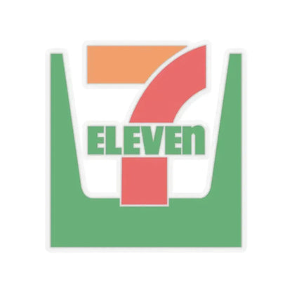 7-Eleven (old) (Logo) STICKER Vinyl Kiss-Cut Decal 4 Inch Transparent - The Sticker Space