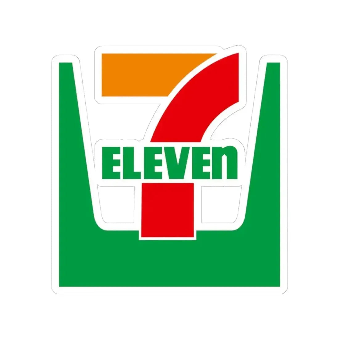 7-Eleven (old) (Logo) STICKER Vinyl Kiss-Cut Decal 4 Inch White - The Sticker Space