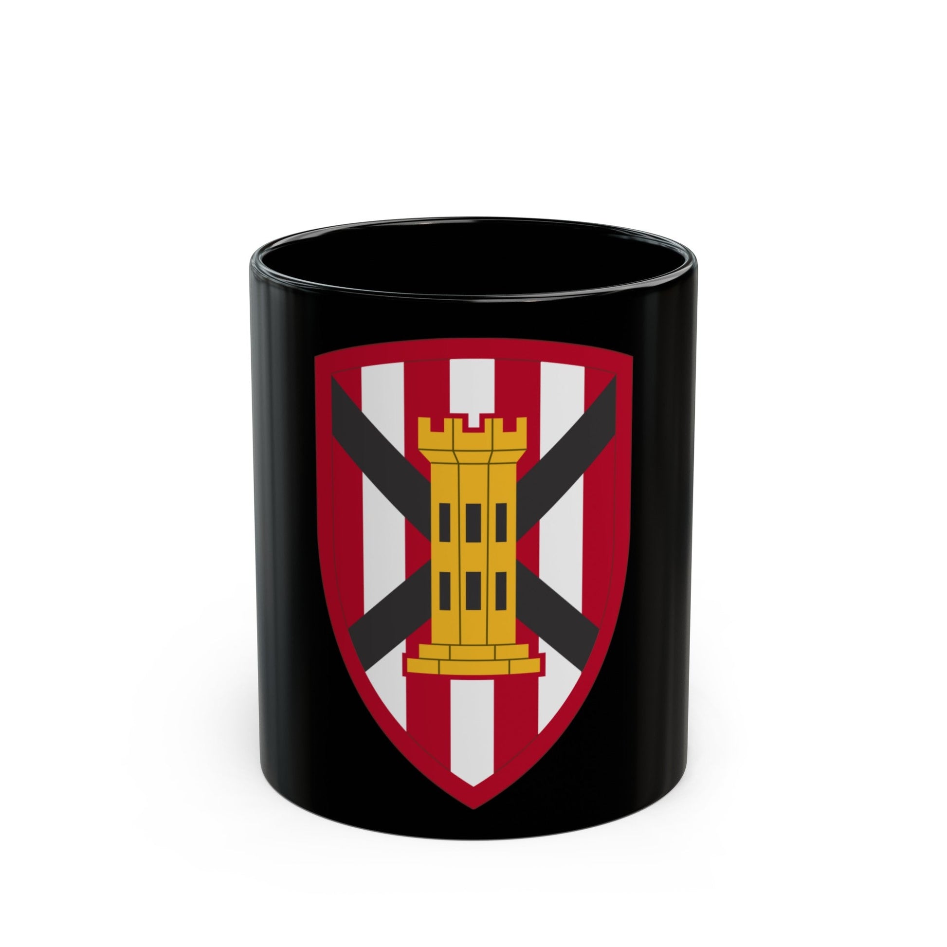 7 Engineer Brigade (U.S. Army) Black Coffee Mug-11oz-The Sticker Space