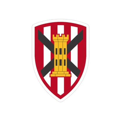 7 Engineer Brigade (U.S. Army) REVERSE PRINT Transparent Die-Cut STICKER 2 Inch Die-Cut Transparent - The Sticker Space