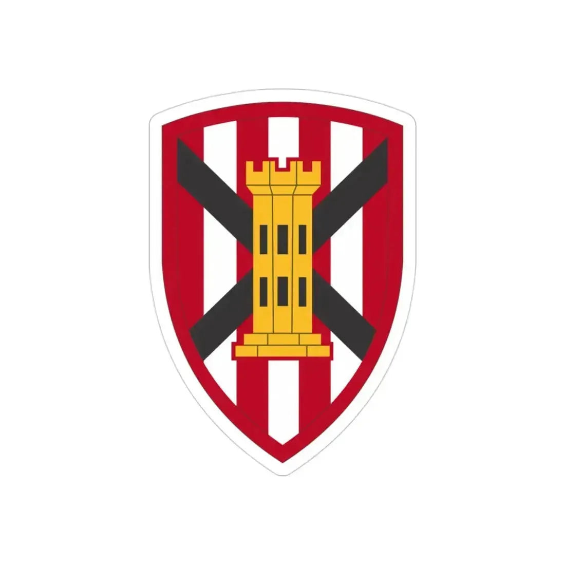 7 Engineer Brigade (U.S. Army) REVERSE PRINT Transparent Die-Cut STICKER 3 Inch Die-Cut Transparent - The Sticker Space