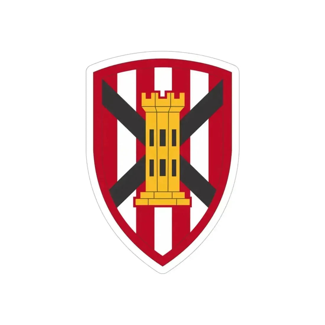 7 Engineer Brigade (U.S. Army) REVERSE PRINT Transparent Die-Cut STICKER 6 Inch Die-Cut Transparent - The Sticker Space