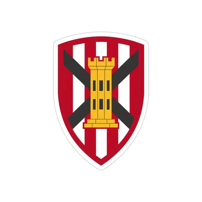 7 Engineer Brigade (U.S. Army) REVERSE PRINT Transparent Die-Cut STICKER 6 Inch Die-Cut Transparent - The Sticker Space