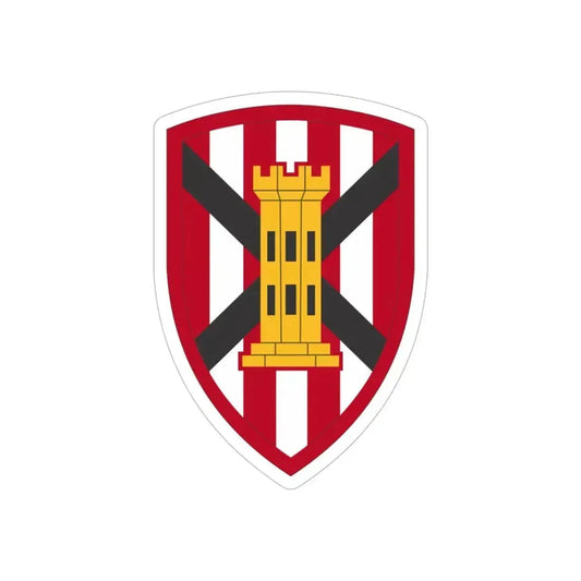 7 Engineer Brigade (U.S. Army) REVERSE PRINT Transparent Die-Cut STICKER 6 Inch Die-Cut Transparent - The Sticker Space