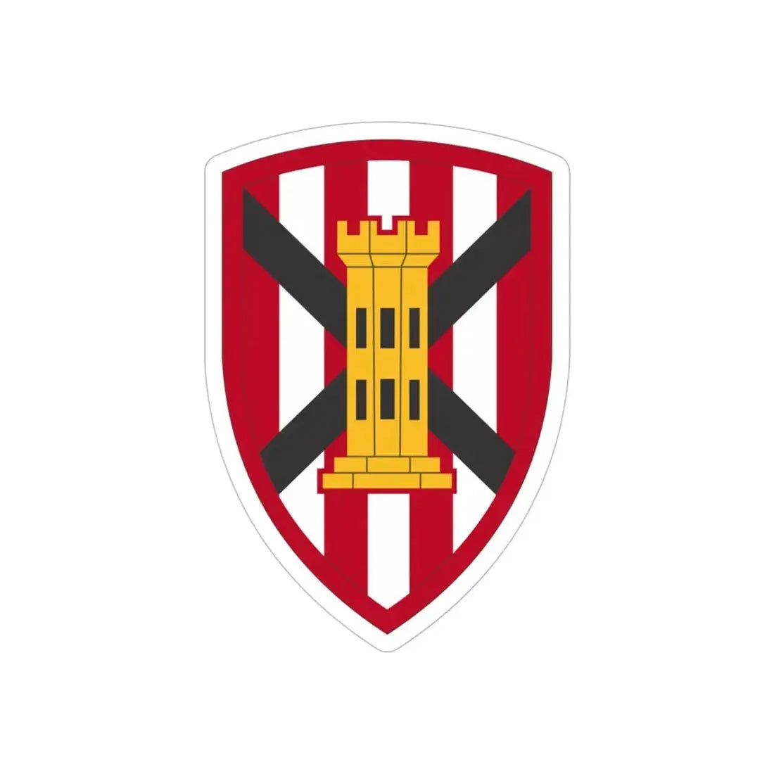 7 Engineer Brigade (U.S. Army) REVERSE PRINT Transparent Die-Cut STICKER - The Sticker Space