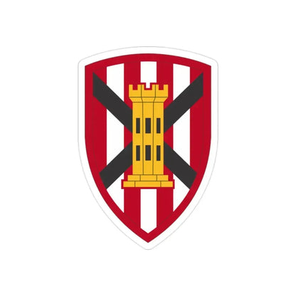 7 Engineer Brigade (U.S. Army) REVERSE PRINT Transparent Die-Cut STICKER - The Sticker Space