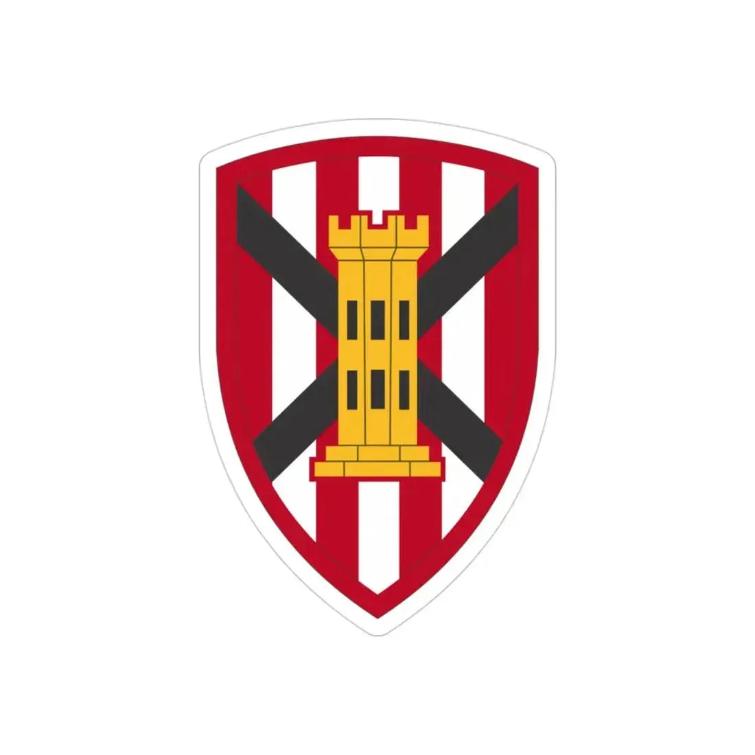 7 Engineer Brigade (U.S. Army) REVERSE PRINT Transparent Die-Cut STICKER - The Sticker Space