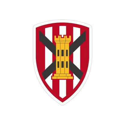 7 Engineer Brigade (U.S. Army) REVERSE PRINT Transparent Die-Cut STICKER - The Sticker Space
