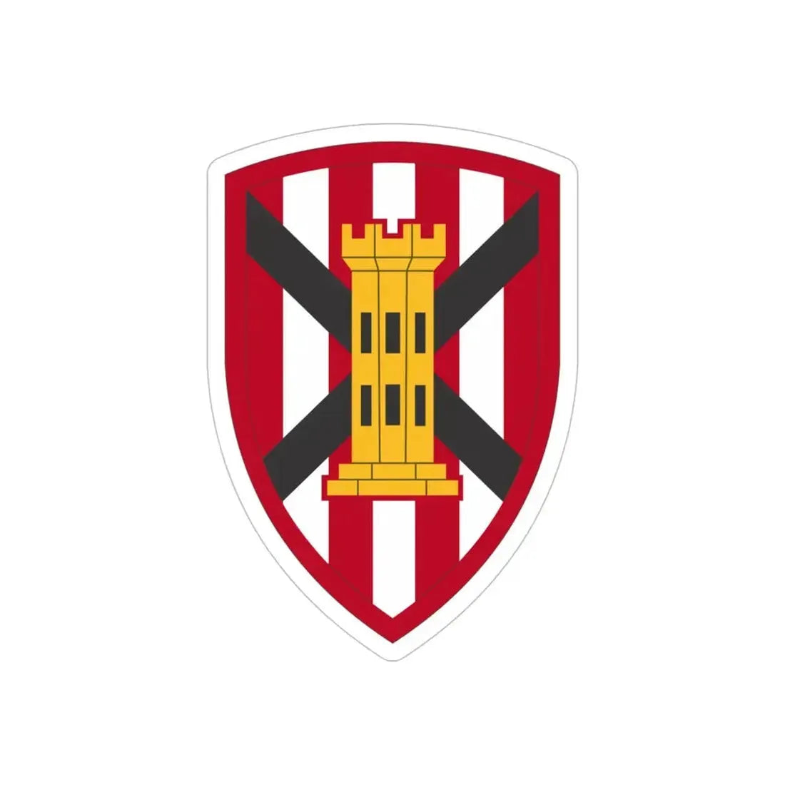 7 Engineer Brigade (U.S. Army) REVERSE PRINT Transparent Die-Cut STICKER - The Sticker Space