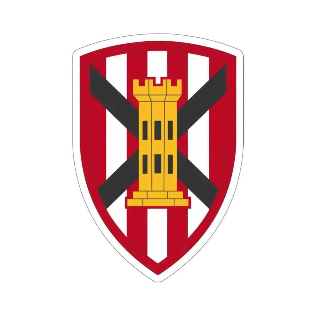 7 Engineer Brigade (U.S. Army) STICKER Vinyl Die-Cut Decal 4 Inch - The Sticker Space