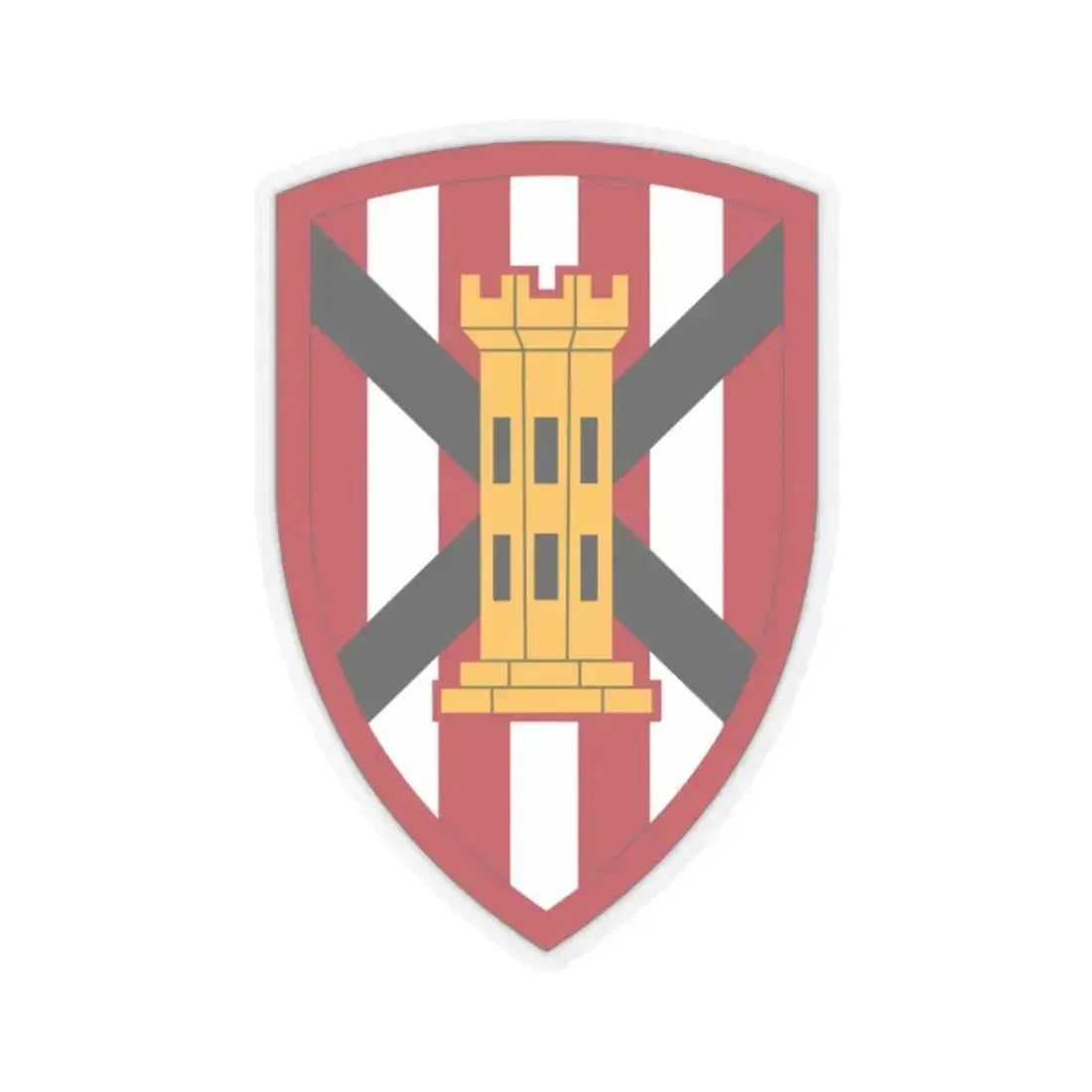 7 Engineer Brigade (U.S. Army) STICKER Vinyl Kiss-Cut Decal 2 Inch Transparent - The Sticker Space