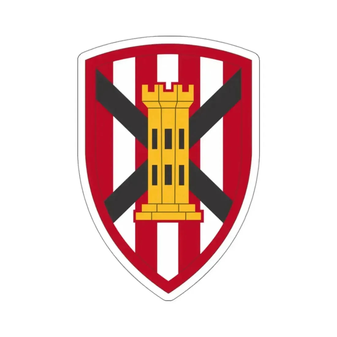 7 Engineer Brigade (U.S. Army) STICKER Vinyl Kiss-Cut Decal 3 Inch White - The Sticker Space