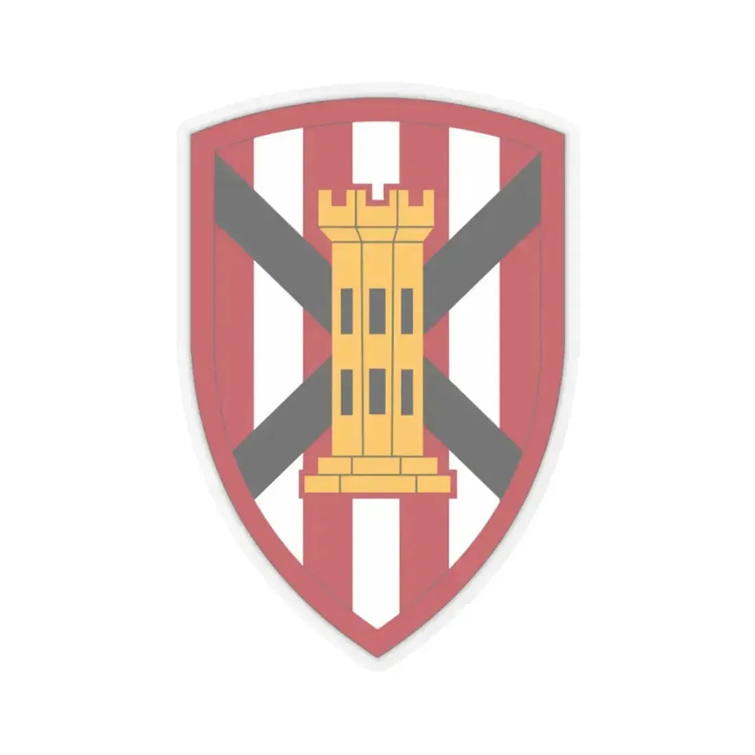 7 Engineer Brigade (U.S. Army) STICKER Vinyl Kiss-Cut Decal 4 Inch Transparent - The Sticker Space