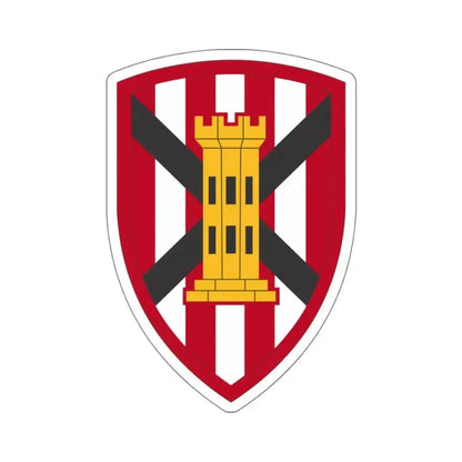 7 Engineer Brigade (U.S. Army) STICKER Vinyl Kiss-Cut Decal 4 Inch White - The Sticker Space