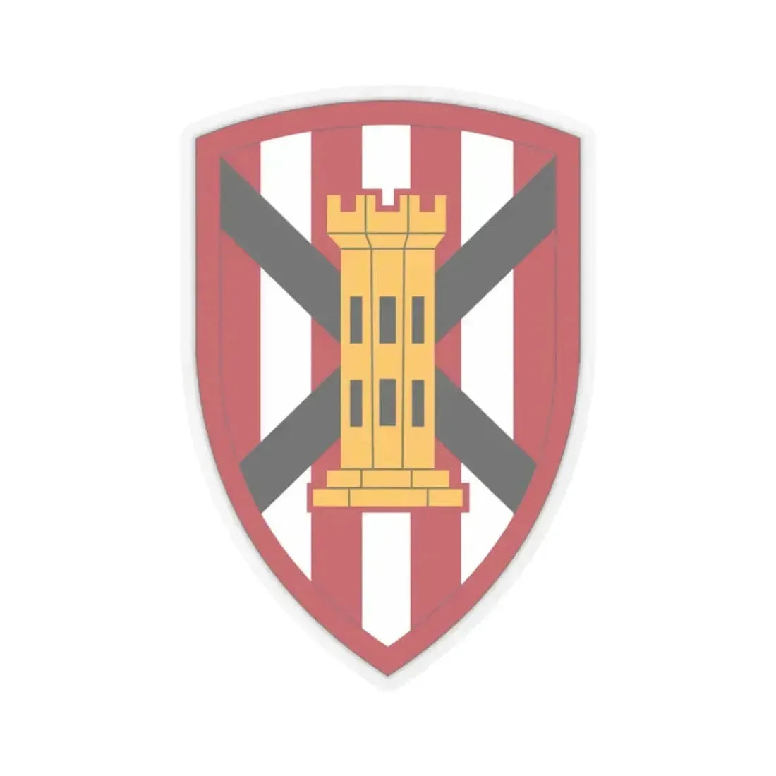 7 Engineer Brigade (U.S. Army) STICKER Vinyl Kiss-Cut Decal 6 Inch Transparent - The Sticker Space