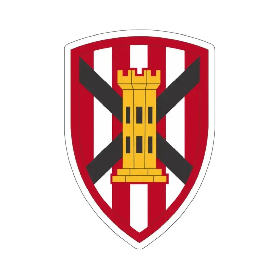 7 Engineer Brigade (U.S. Army) STICKER Vinyl Kiss-Cut Decal 6 Inch White - The Sticker Space