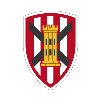 7 Engineer Brigade (U.S. Army) STICKER Vinyl Kiss-Cut Decal 6 Inch White - The Sticker Space