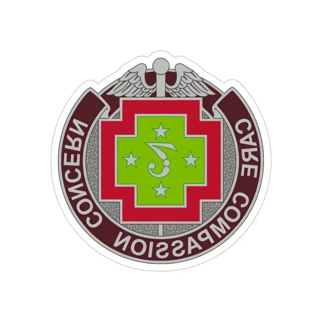 7 Field Hospital (U.S. Army) REVERSE PRINT Transparent Die-Cut STICKER 6 Inch Die-Cut Transparent - The Sticker Space