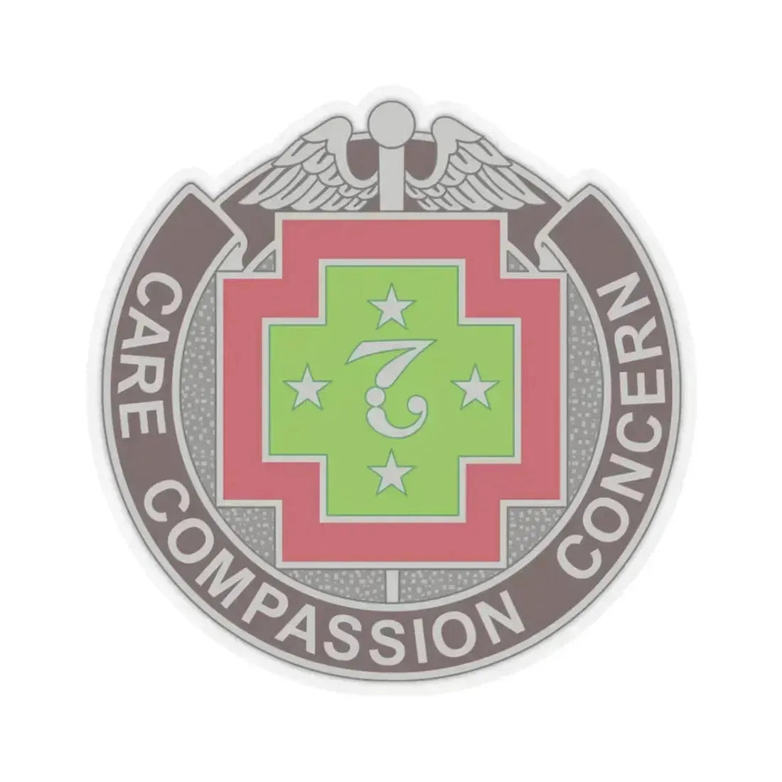 7 Field Hospital (U.S. Army) STICKER Vinyl Kiss-Cut Decal 3 Inch Transparent - The Sticker Space