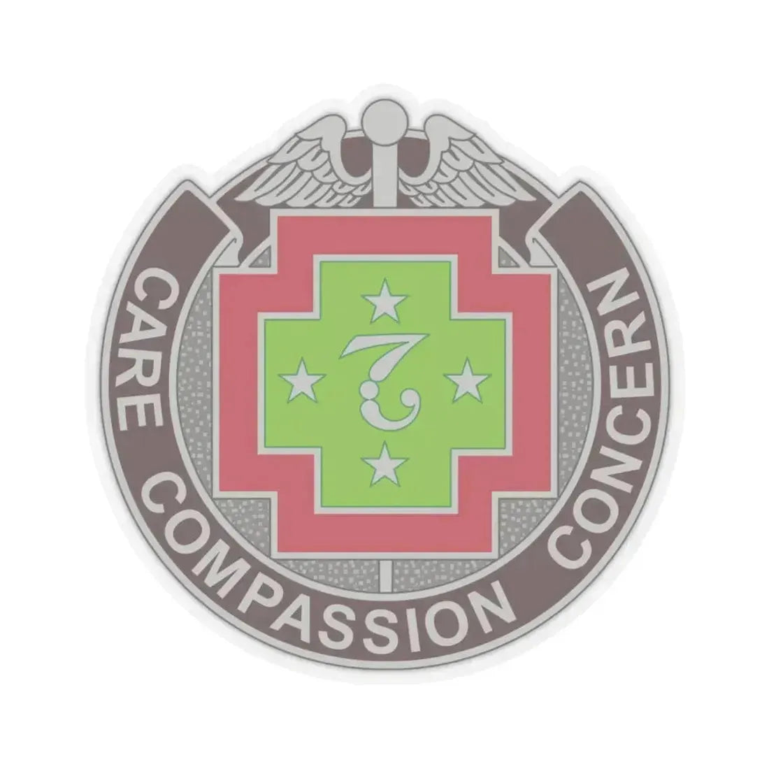 7 Field Hospital (U.S. Army) STICKER Vinyl Kiss-Cut Decal 4 Inch Transparent - The Sticker Space