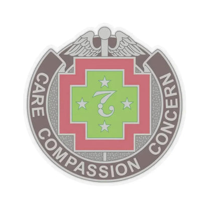 7 Field Hospital (U.S. Army) STICKER Vinyl Kiss-Cut Decal 4 Inch Transparent - The Sticker Space
