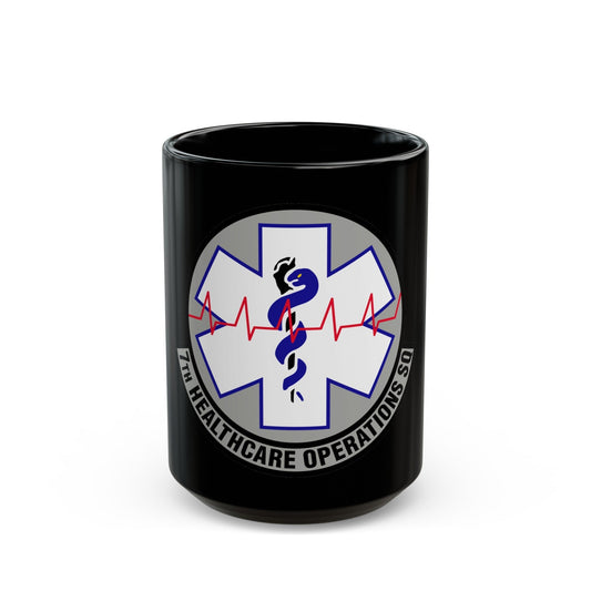 7 Healthcare Operations Squadron AFGSC (U.S. Air Force) Black Coffee Mug-15oz-The Sticker Space