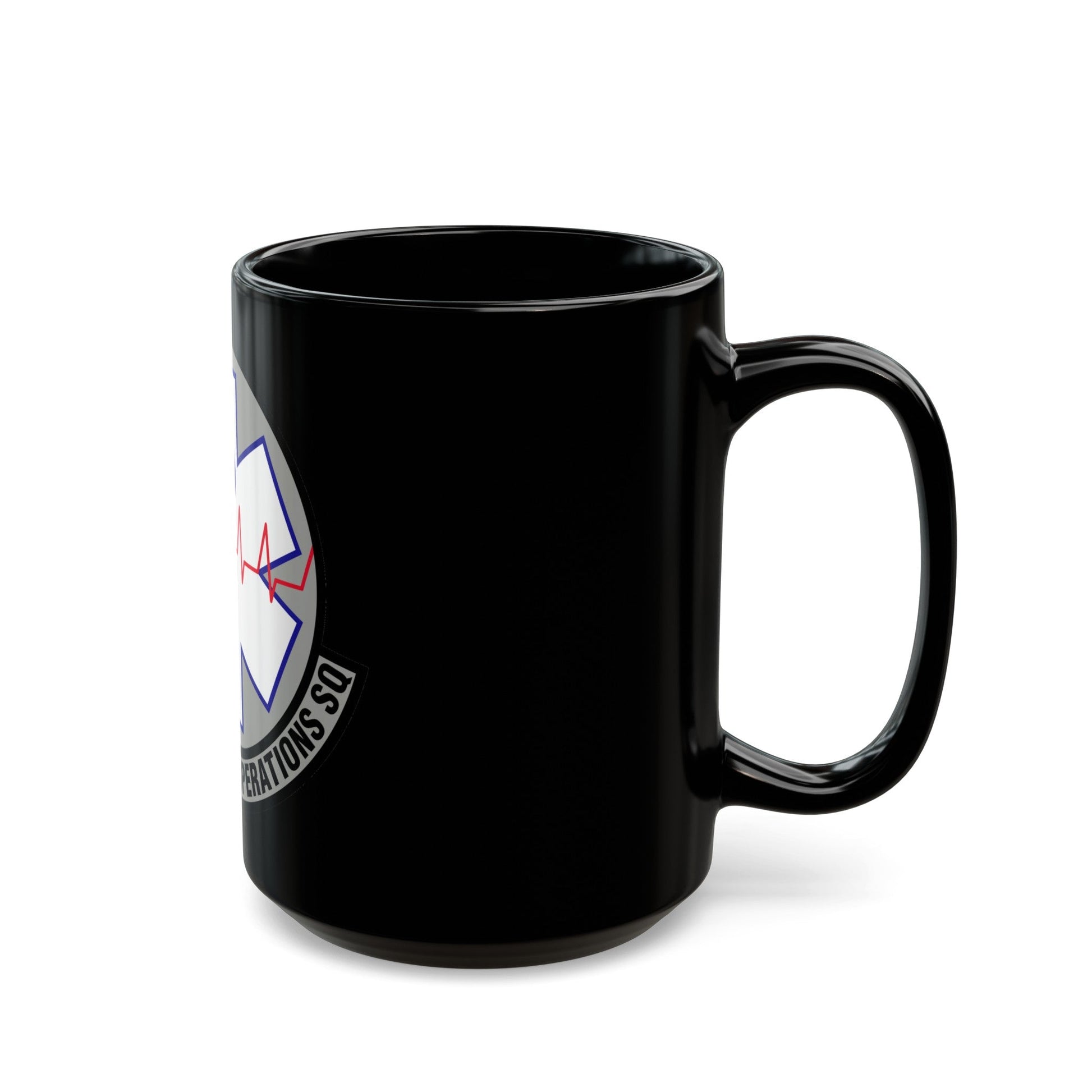 7 Healthcare Operations Squadron AFGSC (U.S. Air Force) Black Coffee Mug-The Sticker Space