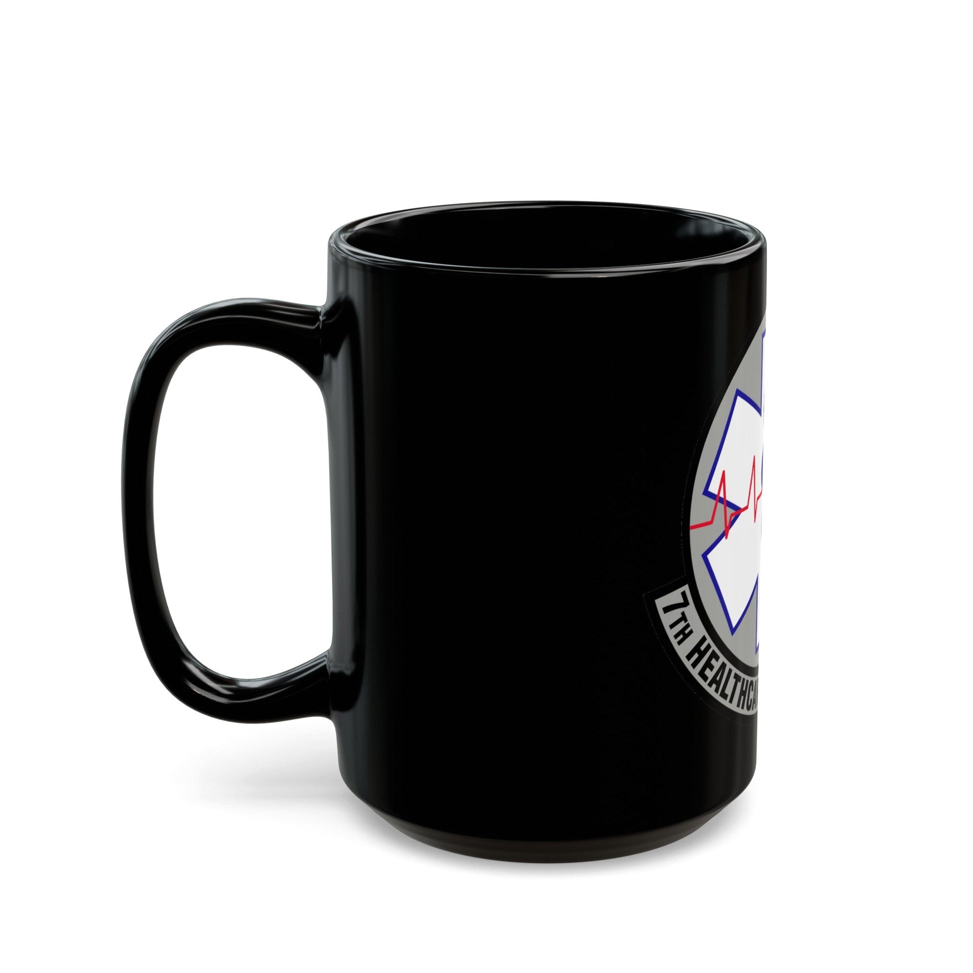 7 Healthcare Operations Squadron AFGSC (U.S. Air Force) Black Coffee Mug-The Sticker Space