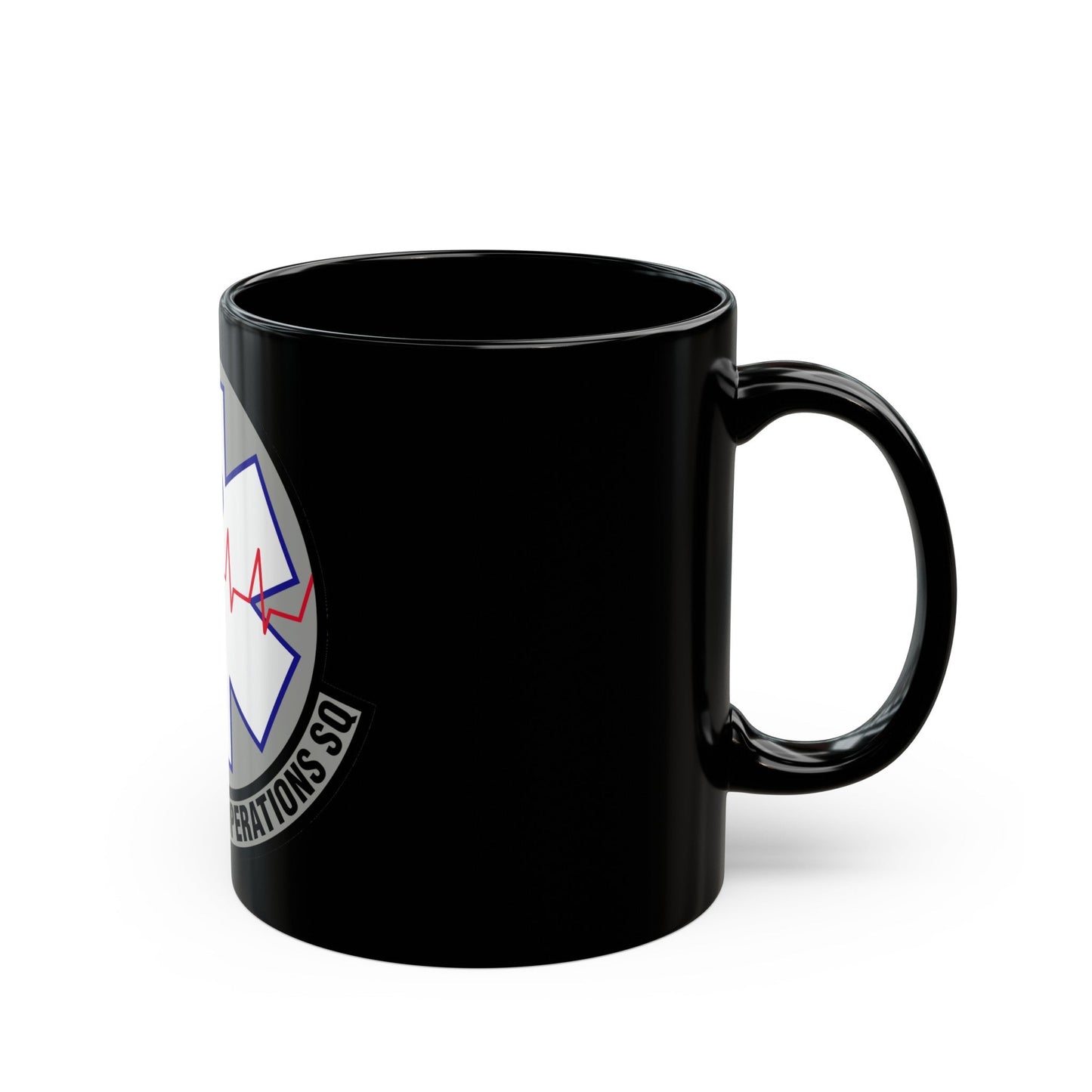 7 Healthcare Operations Squadron AFGSC (U.S. Air Force) Black Coffee Mug-The Sticker Space