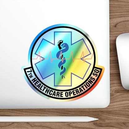 7 Healthcare Operations Squadron AFGSC (U.S. Air Force) Holographic STICKER Die-Cut Vinyl Decal-The Sticker Space